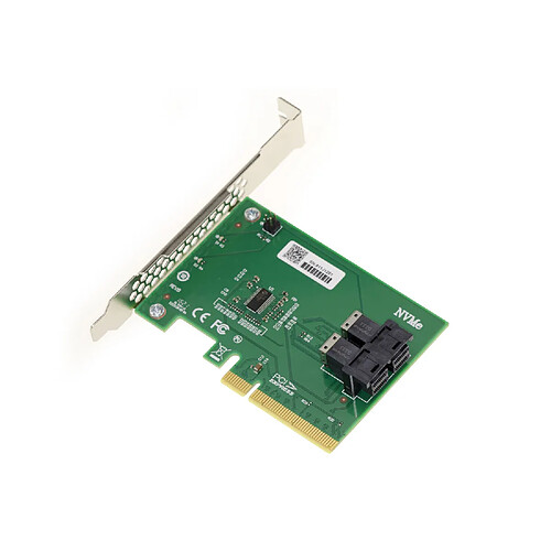 Kalea-Informatique Carte Contrôleur PCIe 8x pour 2 SSD U.2 NVMe (U2 68Pin SFF-8639) avec deux ports SFF-8643. Mode Bifurcation Uniquement.