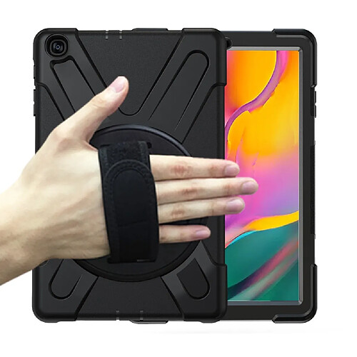 Coque en TPU + Silicone combo en forme de X noir pour votre Samsung Galaxy Tab A 10.1 (2019) SM-T515