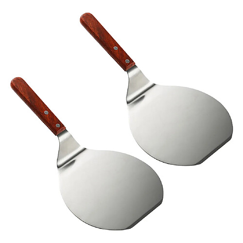 2x Spatule à Biscuits En Acier Inoxydable Pizza Pancake Flipper Turner Cake Lifter 13 ''