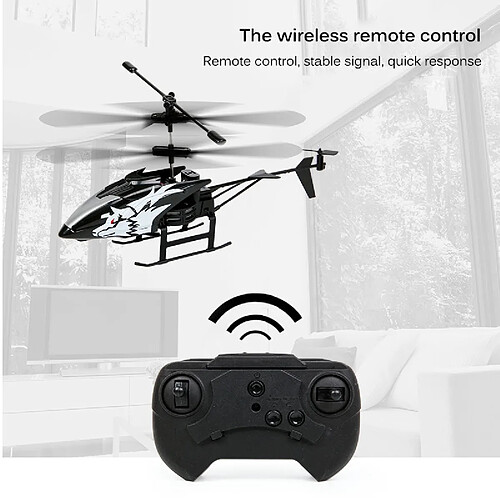 Universal Wireless Remote Control Alloy Aircraft Helicopter Toy(Black)