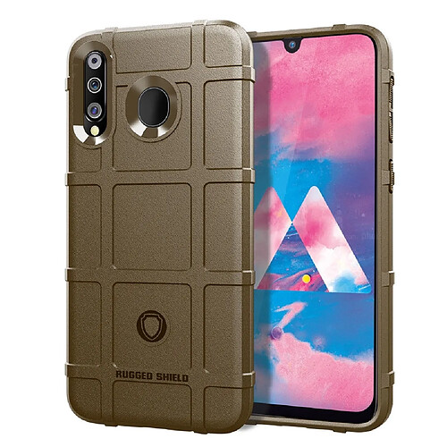 Wewoo Coque Souple Housse en silicone à couverture totale pour de protection antichoc Galaxy M30 Marron