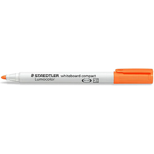 Promark Lumocolor 341 - Marqueur Compact Effaçable À Sec Pointe Ogive 1 À 2 Mm Orange