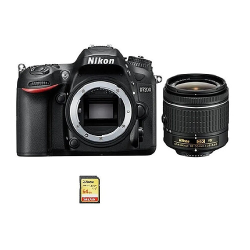 NIKON D7200 + AF-P DX 18-55mm F3.5-5.6G VR + 64GB SD card