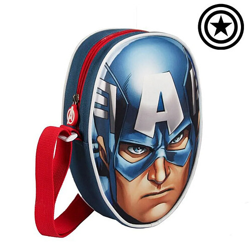 Totalcadeau Sac avec fermeture éclair 3D captain America pour petit garçon (Avengers) - Cartable enfant pas cher