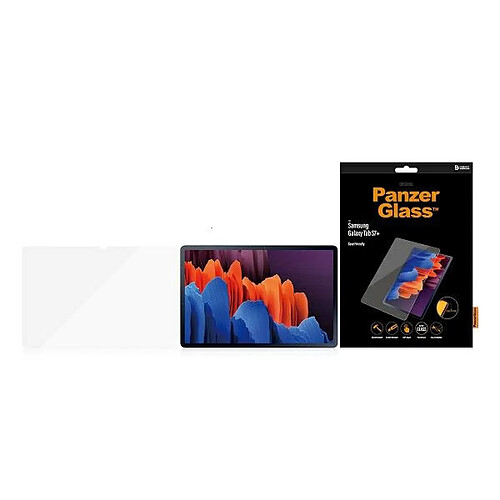 Protection d'écran PanzerGlass Samsung Galaxy Tab S7+, Compatible avec les coques