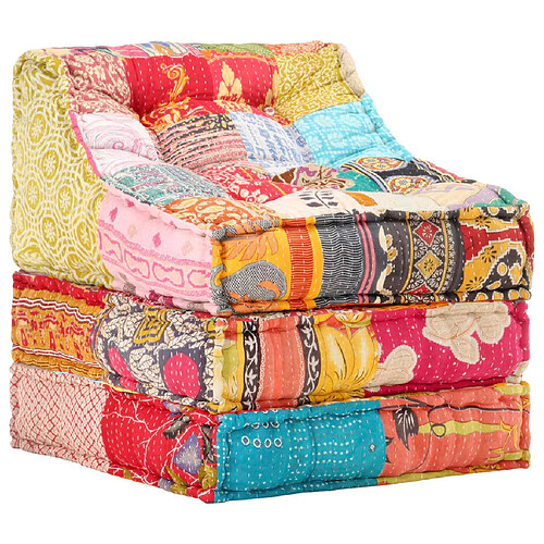 vidaXL Pouf modulaire Patchwork Tissu