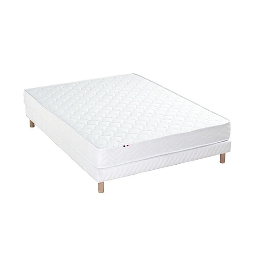 Idliterie Ensemble Matelas accueil Latex 3 zones INITIAL - Bi Confort Mousse & Latex + Sommier - Made in France