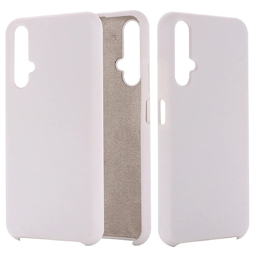 Wewoo Coque Étui de protection étanche en silicone liquide de couleur unie pour Huawei Honor 20 blanc