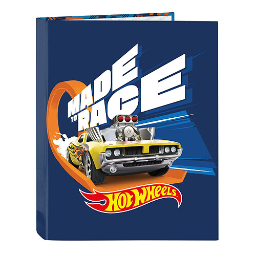 Reliure à anneaux Hot Wheels Speed club Orange Blue marine A4 (26.5 x 33 x 4 cm)