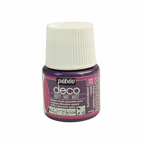 Pebeo Peinture acrylique opaque mate - Cassis - 45 ml