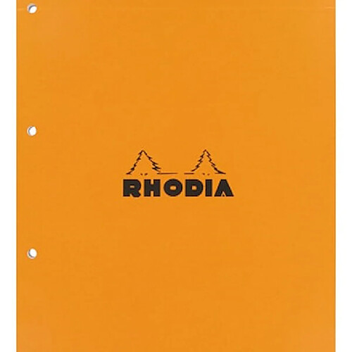 Bloc bureau Rhodia N°119 format A+ 21 x 31,8 cm perforé 4 trous ligné 80 feuilles - Lot de 5