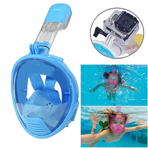 Wewoo Masque de plongée bleu pour GoPro HERO4 / 3 + / 3/2/1 complet de de de conception d'équipement de d'enfants