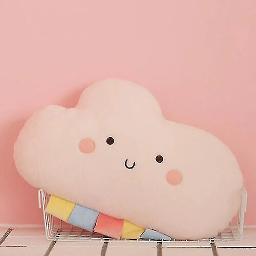 Universal 48cm mignon carton nuage peluche toys kawaii solaire arc-en-ciel luminaire ciel nuages (nuages de pluie rose)