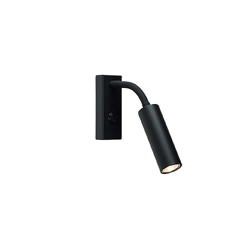 BELID Flexi Arm Liseuse Flat Black, Switch On Wall Title 1x GU10