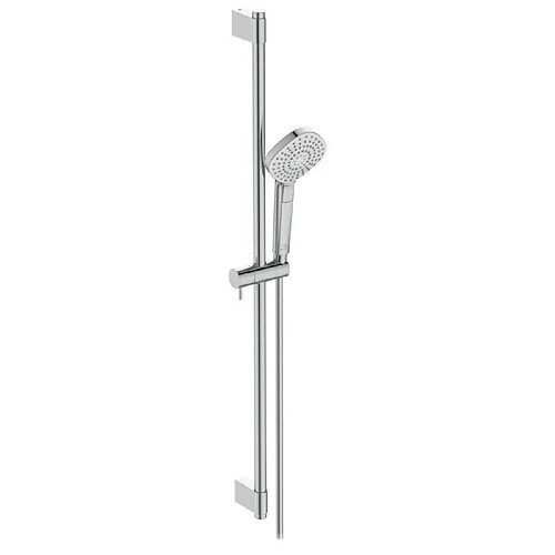 Ideal Ensemble de douche - barre 90 cm et douchette diamant Ø11 cm 3J - Chrome