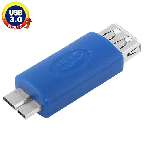 Wewoo Câble bleu Adaptateur Mâle Super USB 3.0 USB vers USB 3.0 Micro-B