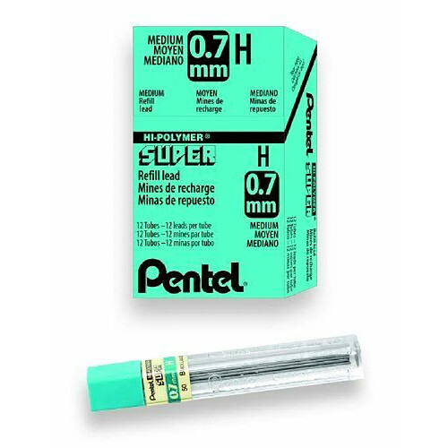 Carlotta Pentel 50-H Lot de 12 Etuis de 12 mines pour Porte-mines 0,7 mm