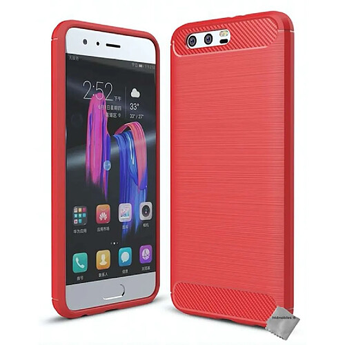 Htdmobiles Coque silicone gel carbone pour Huawei Honor 9 + film ecran - ROUGE