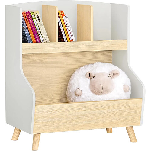 SoBuy KMB105-HG Bibliothèque Enfant Étagère de Rangement Jouets pour Enfants Étagère à Livres pour Garçon, Fille, pour Chambre d'enfant et Salle de Jeux, 60 x 37 x 68 cm