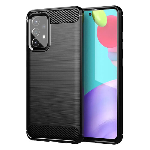 Ozzzo coque carbone housse flexible tpu coque pour samsung galaxy a72 4g noir