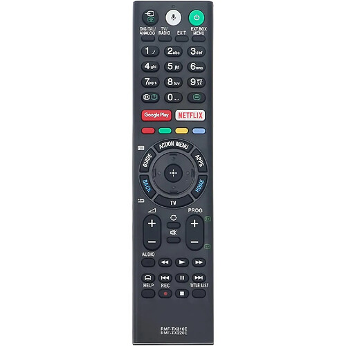 SANAG Rmf-Tx310E Sub Rmf-Tx220E Remplacer La Telecommande Compatible Avec Sony Bravia Led Lcd Tv Fw-43Xe8001 Fw-49Xe8001 Fw-55Xe8001 Kd-43Xe8004 Kd-43Xe8005 Kd-43Xe8077 Kd-43Xe8088 Kd-43Xe8096