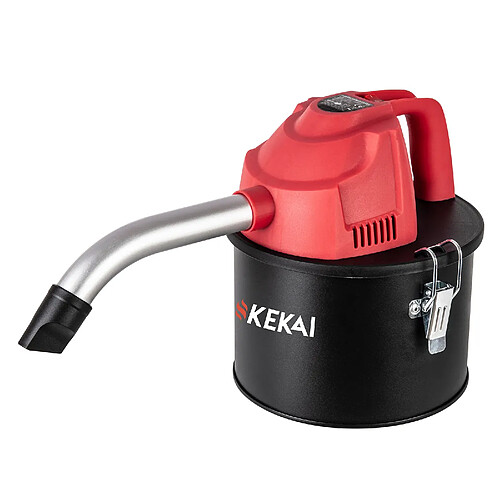 Aspirateur à Cendres Compact 4 Litres Kekai Adriano 600W Filtre HEPA Lavable et Tuyaux d'Aluminium Curvée