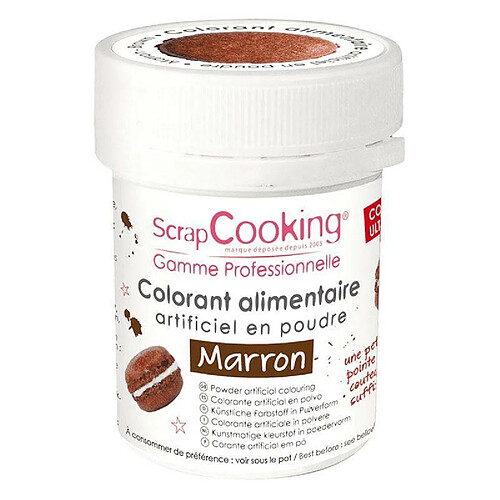 Scrapcooking Colorant alimentaire en poudre 5 g - marron