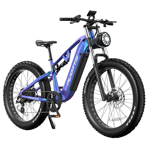 Vélo électrique DUOTTS E26, pneus 26 x 4,0 pouces,750W,48V 20 Ah,55 km/h,120 km- Bleu Violet