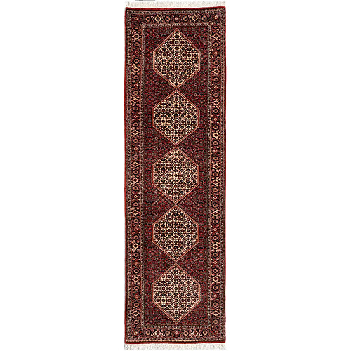 Vidal Tapis de couloir en laine 298x85 rouge Bidjar