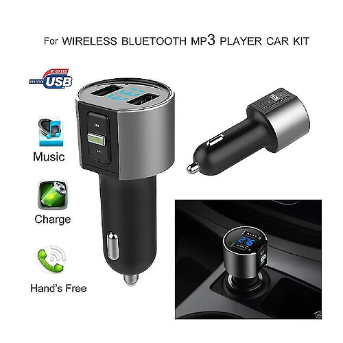 Universal Car MP3 Player Bluetooth FM TRANSMERTER RADIO ADAPTOR DUAL USB PORT CHARGER