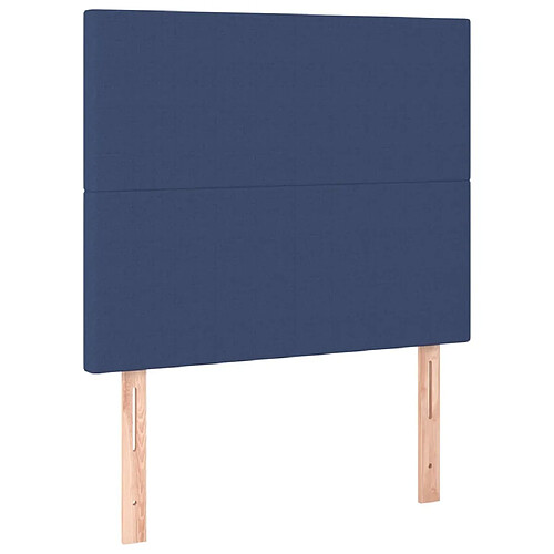 Maison Chic Lot de 2 Têtes de lit design Bleu pour chambre - Décoration de lit 100x5x78/88 cm Tissu -MN41390