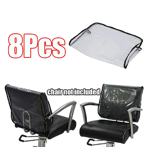 3xClear Couverture Arrière De Chaise Pour Salon De Beauté Spa Chaise De Coiffeur PVC 8 pièces