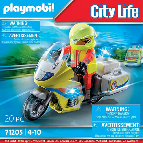 Playmobil® 71205 Les secours Urgentiste avec moto et effet lumineux