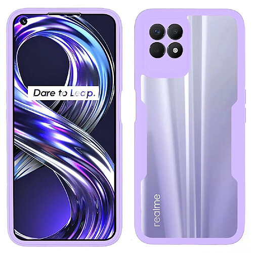 Coque en TPU + acrylique violet pour votre Realme 8i