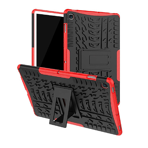 Wewoo Housse Coque antichoc TPU + PC pour Galaxy Tab S5eavec support Rouge