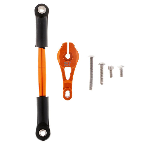 Bras de direction en cornes et embouts de bielle en aluminium pour voiture TRX4 1/10 RC orange