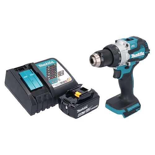 Makita DHP 489 RG1 Perceuse-visseuse à percussion sans fil 18 V 73 Nm Brushless + 1x batterie 6,0 Ah + chargeur