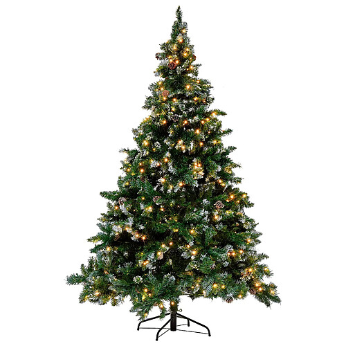 Beliani Sapin de Noël pré-allumé PALOMAR 210 cm Vert