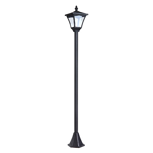 Homcom Luminaire extérieur solaire lampadaire lanterne classique LED 10 Lm dim. 15L x 15l x 120H cm noir