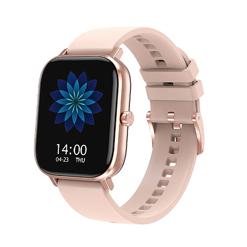 Chrono Montre Connectée pour hommes femmes IP67 Bluetooth appel montre-bracelet ECG moniteur de fréquence cardiaque Fitness Tracker pour Android IOS-Rose