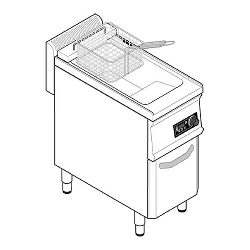 Friteuse sur coffre électrique - 14 litres - commandes électroniques - gamme 700 - Tecnoinox