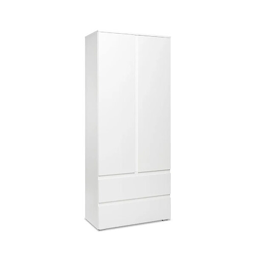 But Armoire 2 portes 2 tiroirs LUMIA blanc