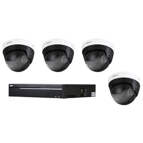 Kit de Vidéosurveillance Dahua Enregistreur NVR et 4 Caméras Dôme IP Panoramiques