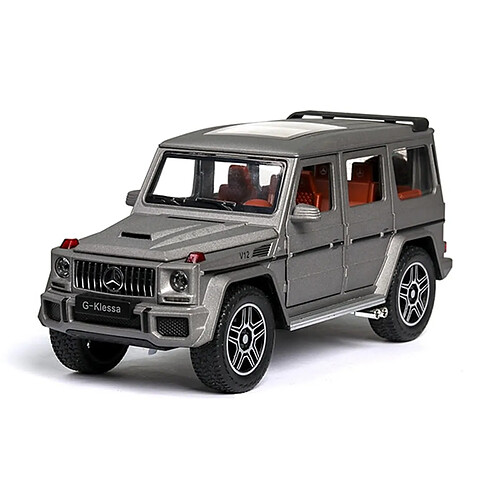 Universal 1/24 modèle en alliage G63 jouet de voiture moulée sous pression 6 portes ouvertes Classe G extrait de simulation Véhicule routier avec jouet de retour clair clair |(Argent)