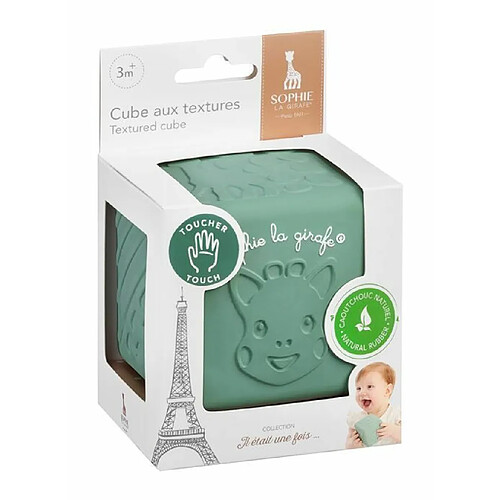 Jouet sensoriel Sophie La Girafe Cube aux textures Vert