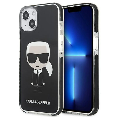 Karl Lagerfeld Fullbody Iconic - Coque pour iPhone 13 mini (Noir)