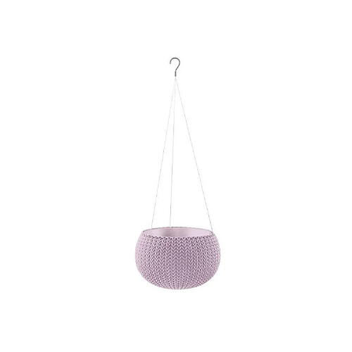 Curver Pot de fleur aspect tricot avec suspensions - 28cm - Mauve