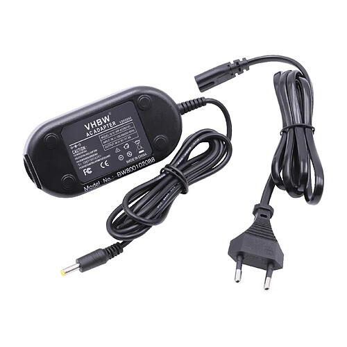 vhbw 220V Bloc d'alimentation, chargeur pour caméra Panasonic SDR-S71, SDR-S71P, SDR-S71PC, SDR-S7K, SDR-S7P, SDR-S7PC comme VSK0695, 6AS93502, etc..