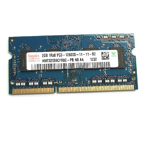 2Go RAM PC Portable SODIMM Hynix HMT325S6CFR8C-PB DDR3 PC3-12800S 1600MHz CL11 · Occasion