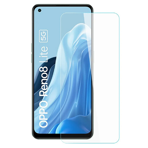 Protecteur écran en verre à haute teneur en aluminium-silicium AMORUS Bord en arc 2.5D, anti-rayures pour votre Oppo Reno8 Lite 5G - transparent